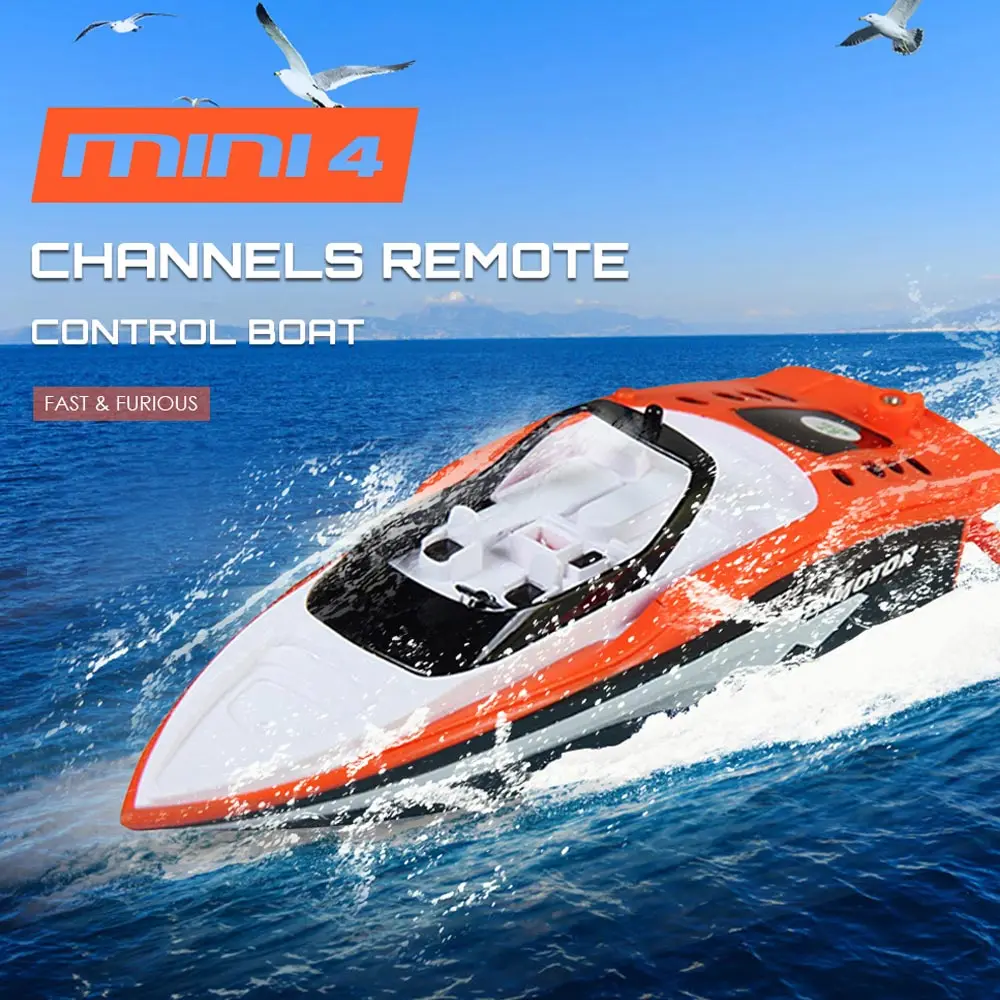 Rc Race Boat 2.4V 4 CH RC Boats Plastic Electric Remote Control Speed Mini Boat Chirdren Toy 3392M