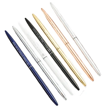 

50Pcs Personalized Engraved Metal Pens Wedding Gift Favors Business Baby Shower Baptism School Logo Advance Hotel Decoration