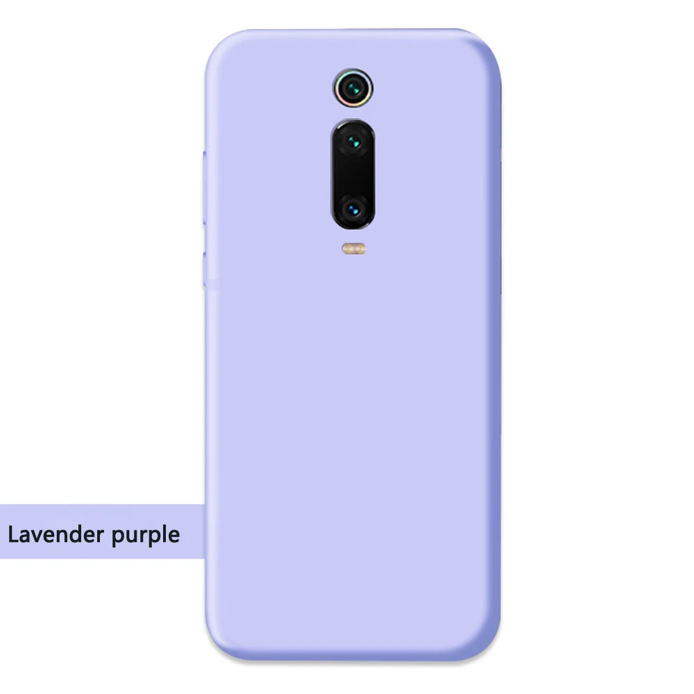 purple 100 шт Мягкий Жидкий силикон чехол для телефона анти-осень для xiaomi 8 9 9SE 6X MIX 2 S/MIX 3 для Redmi 7/7A Note7/Note7 Pro K20/K20 Pro - Цвет: purple