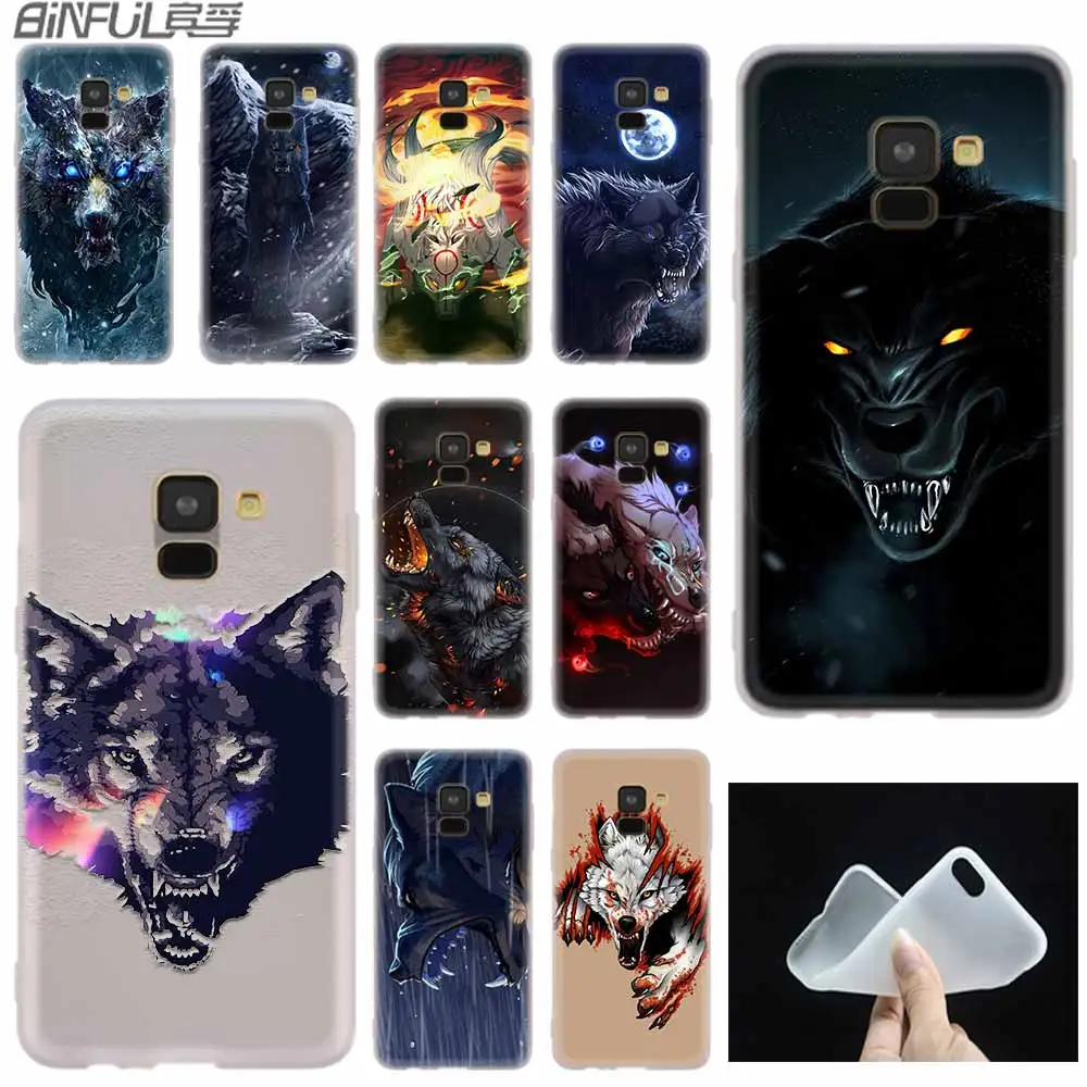 Fierce Snow Wolf Silicone Case For Samsung A52 A32 A12 A72 A42 A21S 5G A3 A5 A6 A7 A8 Plus 2018 Cover | Мобильные телефоны и