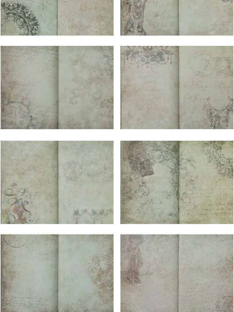 Retro creative student diary book Dunhuang illustration notebook full-color page hand ledger notepad notebook planner  journal