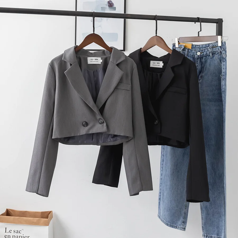 

[Than Is] Short Small Suit Coat Women's 2019 Early Autumn New Style Korean-style Casual Online Celebrity Blazer 1877