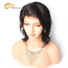 Кудрявые человеческие волосы парик 4*4 парик шнурка бразильские remy волосы 150% плотность короткие человеческие волосы парики для черных женщин