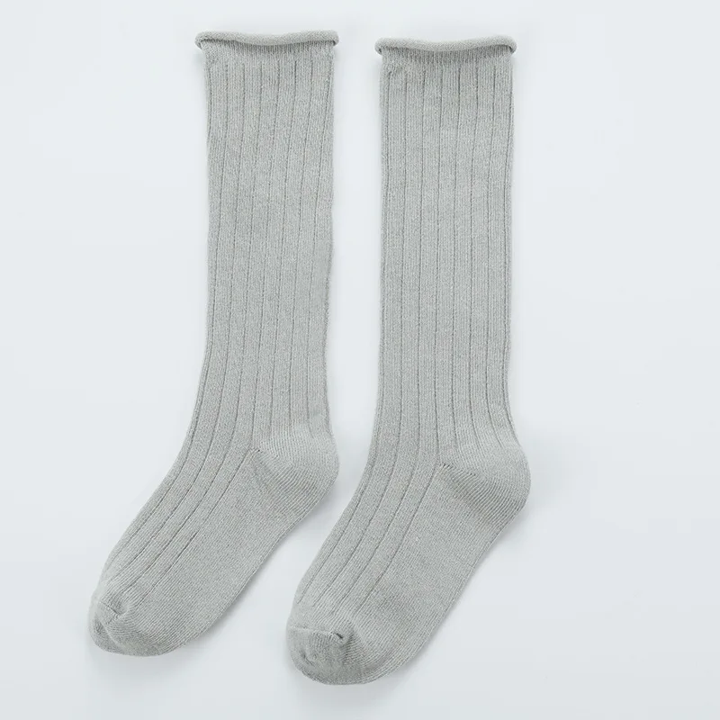 Однотонные детские длинные носки хлопковые красивые Носки ярких цветов для малышей Детская одежда для мальчиков и девочек от 0 до 3 лет