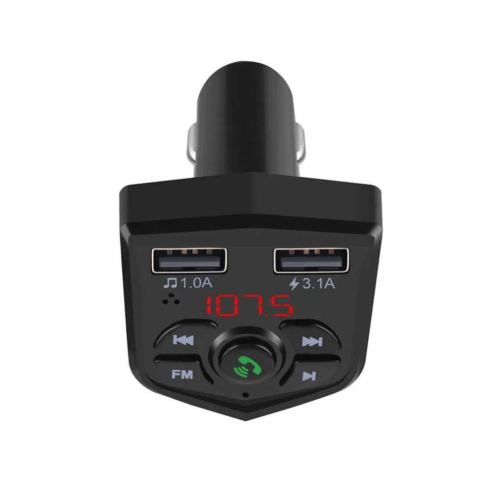 Bluetooth 5,0 Handsfree автомобильный mp3 комплект 3.1A Быстрый двойной usb зарядный порт lcd Цифровой вольтметр TF карта U диск AUX плеер(803E