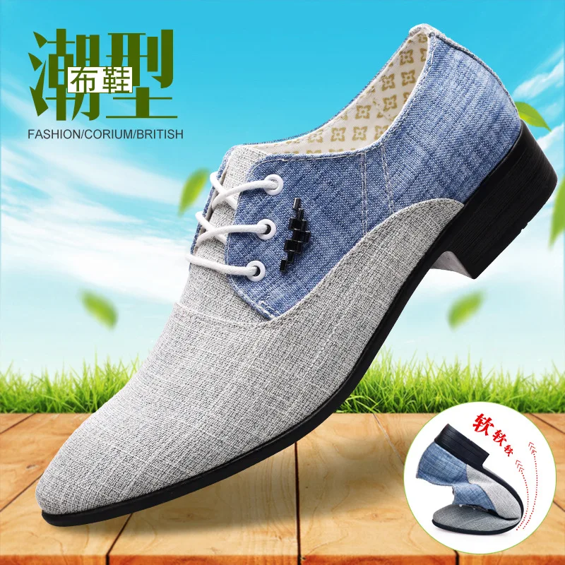 Zapatos hombre vestir/Мужская Свадебная парусиновая Повседневная обувь дышащие