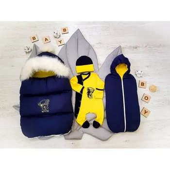 

Комплект для новорожденного "Мишутка" 4х предметный ЗИМА Комплекты на выписку и для прогулок 0-6 мес