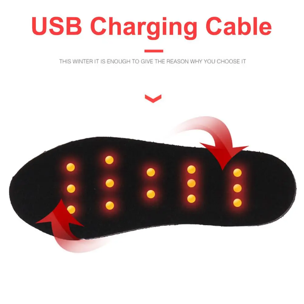 Новинка USB стельки для кроссовок с подогревом, теплые зимние коврики для занятий спортом на открытом воздухе, горячая распродажа, мягкие и удобные стельки
