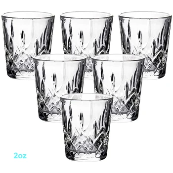 

2oz Tequila Shot Glasses Carved Patterns Shot Glass Clear Whiskey Shot Glasses Bulk Tall Cool Funny Shot Glasses for Men 6 pcs