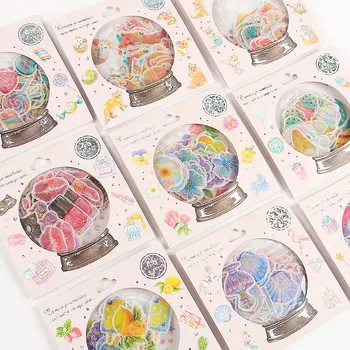 

DIY 48pcs/pack Fantasy crystal ball Diary Memo pad tationery Stickers Decorative Mobile Stickers Scrapbooking DIY Craft Stickers