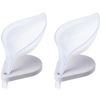 

2Pcs Soap Holder Sink Sponge Drain Box Creative Suction Cup Soap Storage Drying Rack Cleaning Brush Case