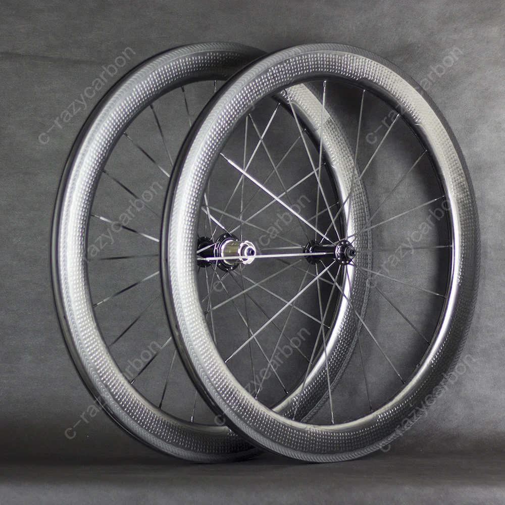 700c Dimple Carbon Surface Wheels 2 Years warranty 50mm Clincher Road Bike Carbon Wheel Front and Rear24