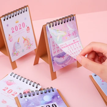 

2020 Kawaii Dream whale cat Strawberry Mini Desktop Paper Calendar Daily Scheduler Table Planner Yearly Agenda Organizer
