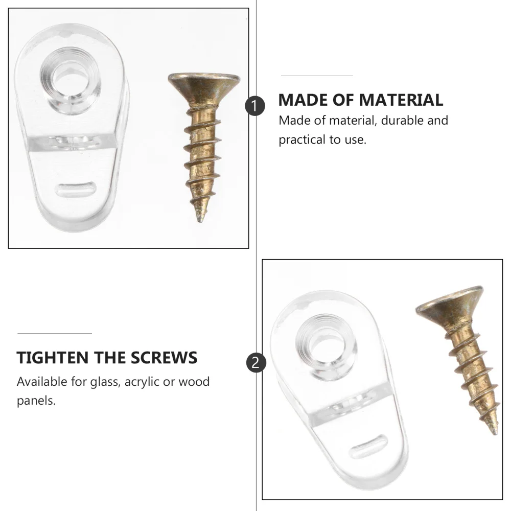Cabinet Mirror Retainer Door Clips Holders Window Buckles Brackets Screws Panel