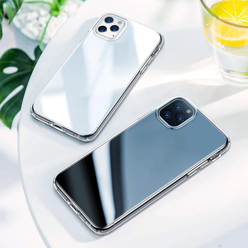 Для iPhone 11 Pro Max чехол из прозрачного закаленного стекла противоударный жесткий