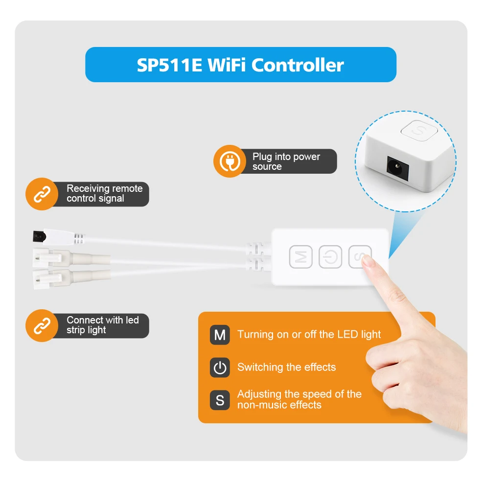 DC5 24V WS2812B Controller WiFi Music Alexa Google Voice Control Smart RGB  Led Controller For ws2812 ws2811 Led Strip Lights|RGB Controlers| -  AliExpress