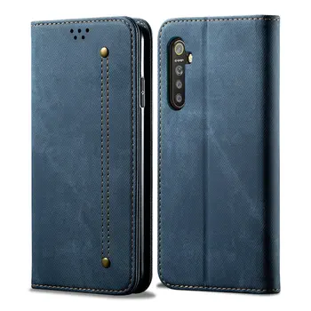 Перейти на Алиэкспресс и купить Чехол Realme XT Realme X2 Pro, роскошный кожаный чехол с откидной крышкой для OPPO Realme C3 i 5 Pro 6 Pro 6s 6i, чехол-бумажник Find X2 Lite Neo, чехол