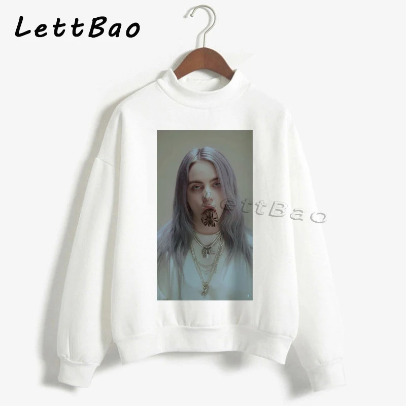 4 Billie Eilish толстовки уличная толстовка женская Эстетическая Sudaderas Harajuku Готическая Женская негабаритная толстовка зимнее пальто для женщин - Цвет: 4