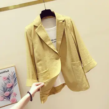 

Thin Section Small Suit Coat Female Short Section 2020 Spring New Slim Casual Women Suit Jacket Fashion Wild Women's Blazer