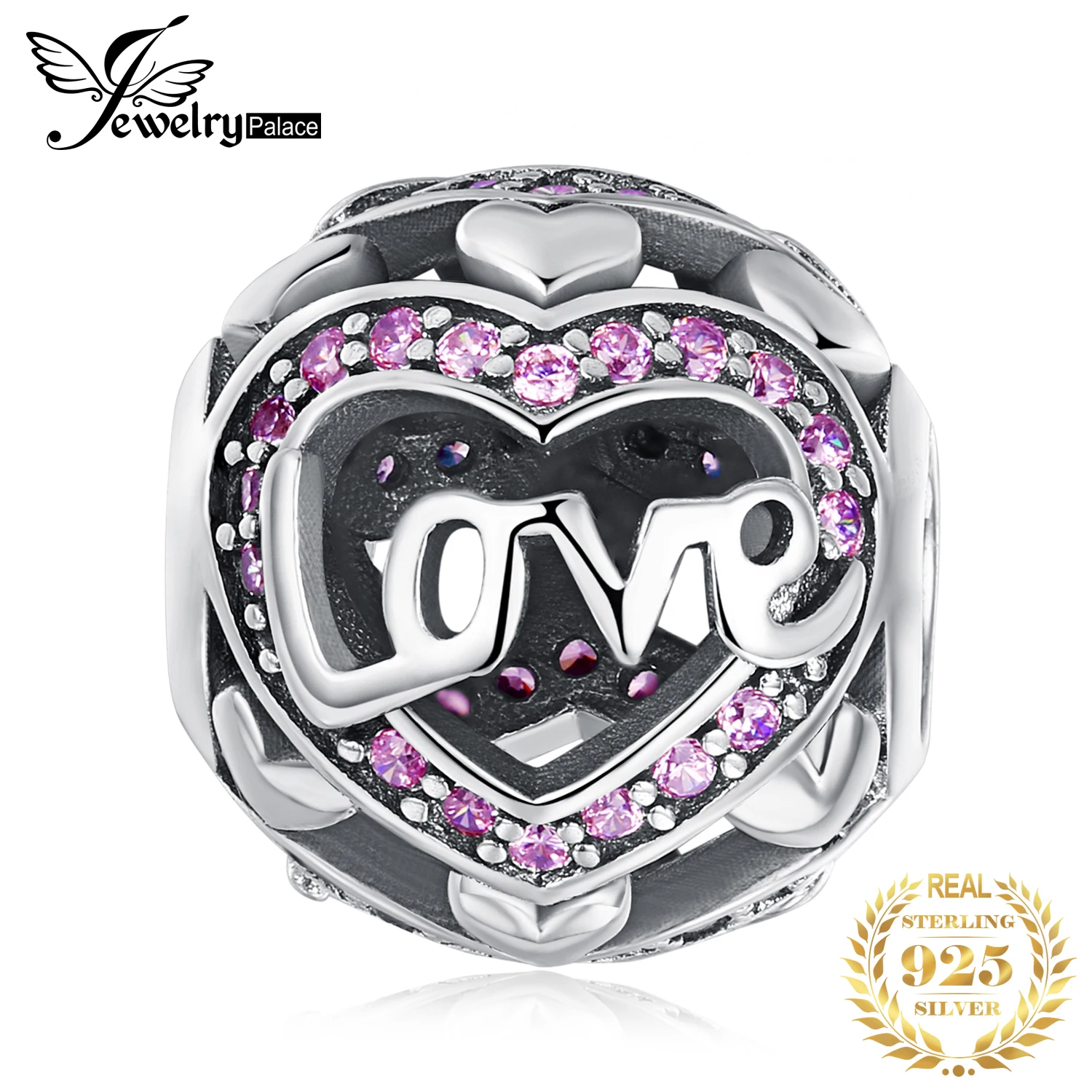 

JewelryPalace Love Heart 925 Sterling Silver Beads Charms Silver 925 Original For Bracelet Silver 925 original Jewelry Making