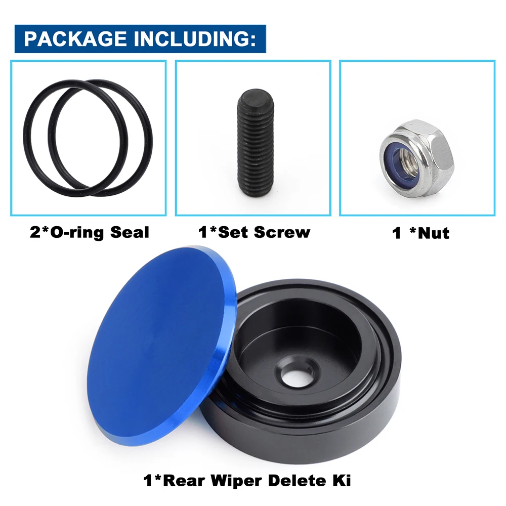 Aluminum Car Rear Wiper Delete Kit Plug Cap O-ring Universal for Honda ​Acura Integra Mazda VW Golf 6 Car Accessories car windshield Windshield Wipers