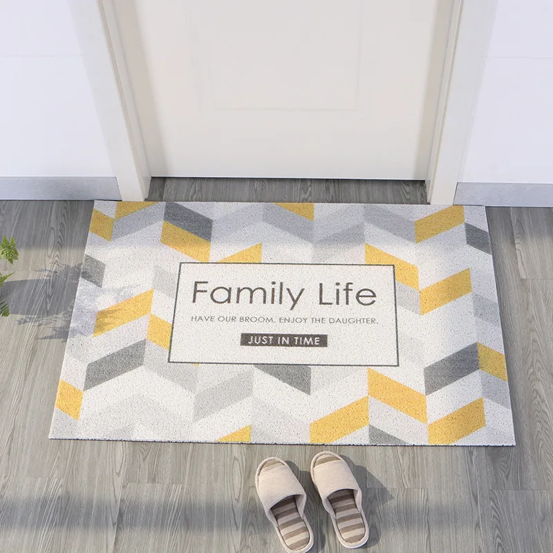 

Durable PVC Hally Bath Mat Simple Nordic Design Anti-Slip Barhroom Mats Doormat Quality Home Decor Floor Rug Livingroom Carpet