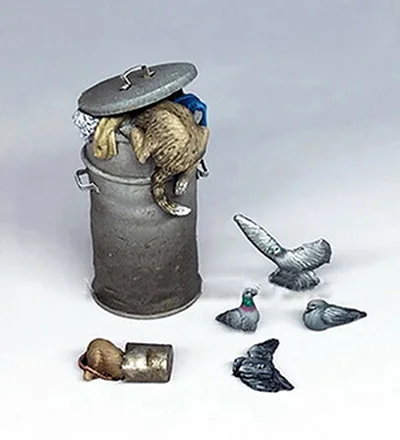 Новинка 1/35 несобранный современный набор аксессуаров для животных Статуэтка из