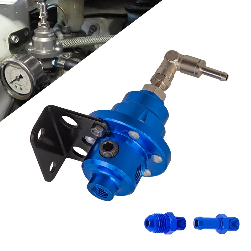 Régulateur De Pression Carburant Réglable 0-140 PSI – Aluminium, Avec Manomètre – Pour Moteur Essence/Diesel, Tuning