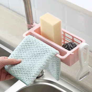 

Sundries Hanging Holder Basket Kitchen Organizer Faucet Drain Storage Plastic Rack Container Sink Sponge Soap Rag Hanger Shelf