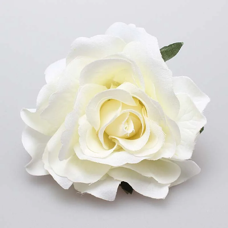 Белый женский очаровательный свадебный цветок розы шпилька Свадебные невесты вечерние аксессуары заколка для волос - Цвет: Белый