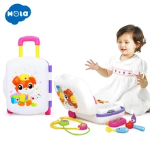 HOLA TOYS 3107 чемодан доктора ролевые игры игрушки с музыкой и светом для детских подарков