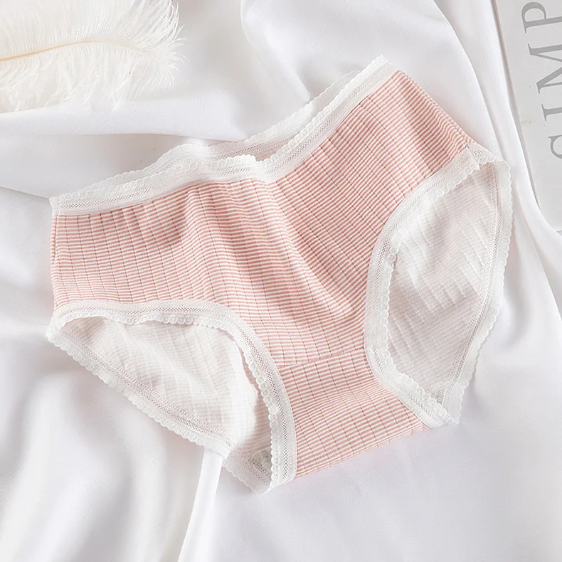 High Quality Love Panties  Lingerie Girl Soft Cotton Underwear Pink Briefs Girls Pants Sexy Lingerie1254