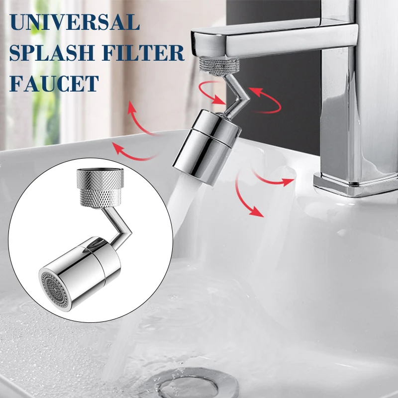 Universal Splash 720° Degree Filter Faucet Rotate Water Outlet Faucet Universal Splash 720° Degree Filter Faucet Rotate Water Outlet Faucet