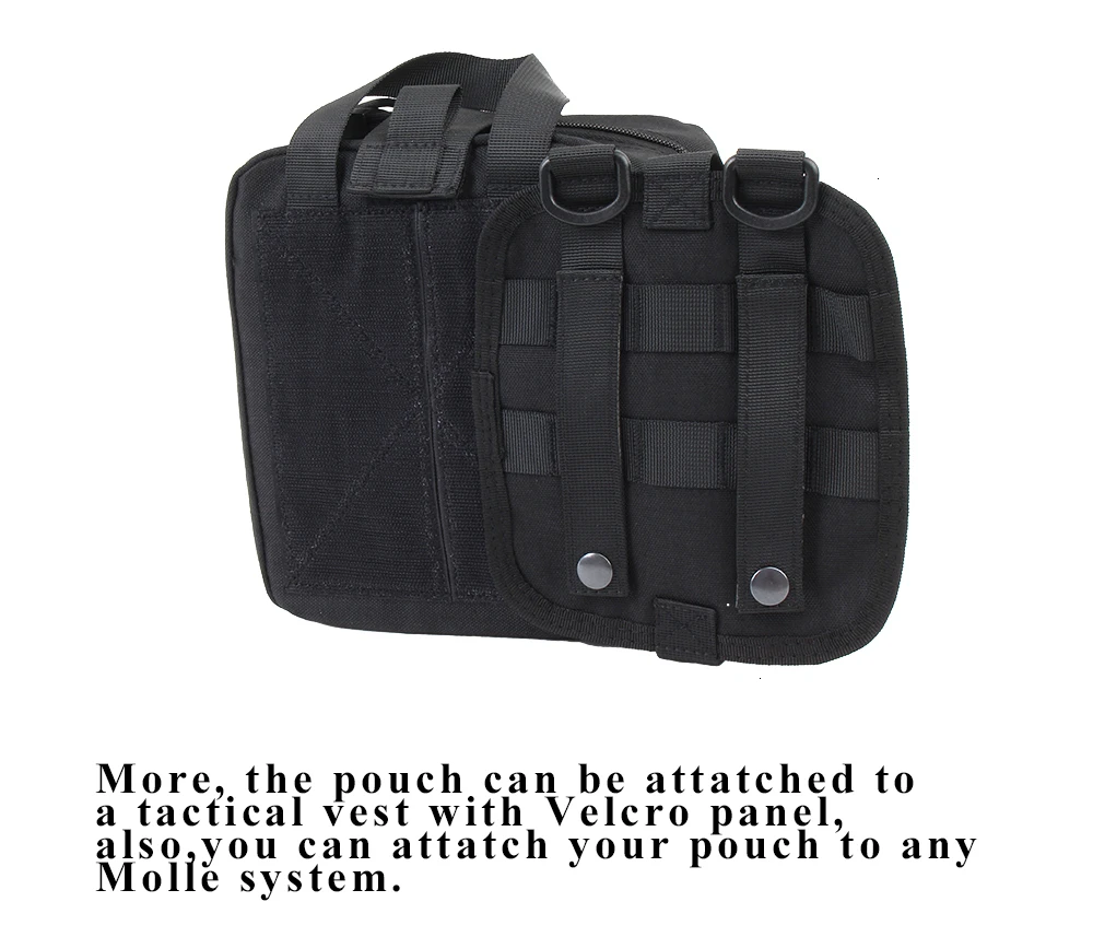 Tactical First Aid Pouch with Molle Patch Bag Medical Kit0