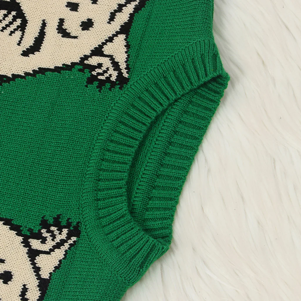 Jaycosin Fashion Women Simple Wild Animal Print Patchwork Sweater Stylish Long Sleeve Comfortable Casual Loose Top Blouse 928#4