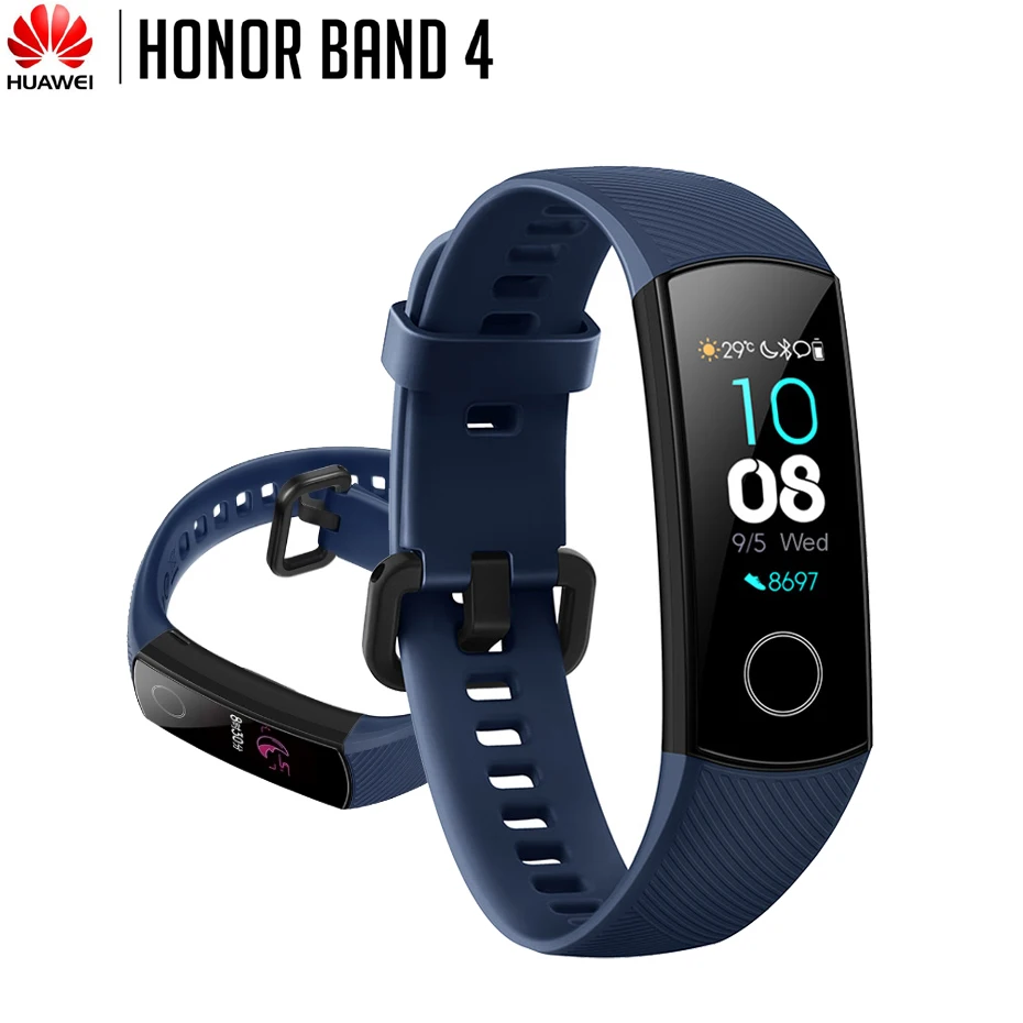 Huawei Honor Band 4 Band 5 Смарт-браслет 50 м Водонепроницаемый фитнес-трекер сенсорный экран монитор сердечного ритма вызов сообщение шоу