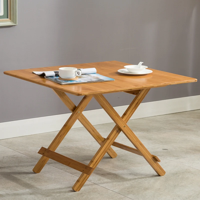 

Bamboo Courtyard Simple Table Folding Table Small Huxing Nanzhu Dining Table Household Portable Round Table