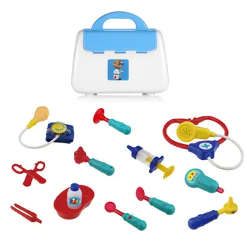 

Funny Kids Pretend Play Doctor Toys Kit Doctor Echometer Set with Sound Light Medical Box Education Toys Children Interest Toy