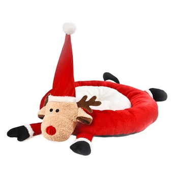 

Christmas Style Pet Nest Winter Warm Kennel Cat Litter Pet Sofa Pet Mat