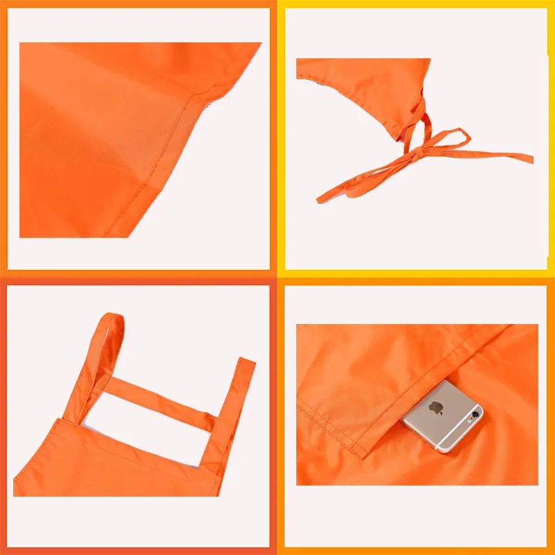 100% polyester fiber new solid color cooking kitchen apron unisex woman men chef waiter cafe shop barbecue haird