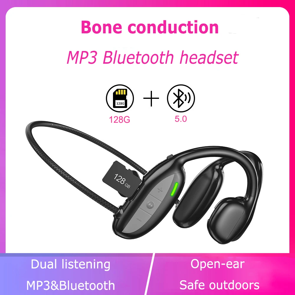 Новые наушники с костной проводимостью MP3 Bluetooth микрофоном водонепроницаемая