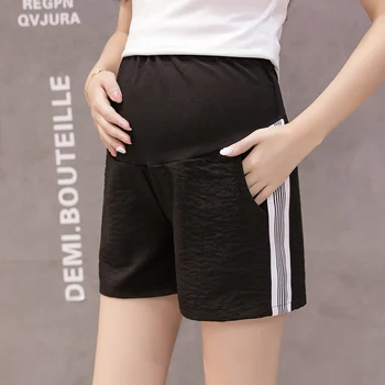 

650# Summer Thin Cotton Maternity Shorts Casual Hot Belly Shorts Clothes for Pregnant Women Pregnancy Sleep Lounge Wear