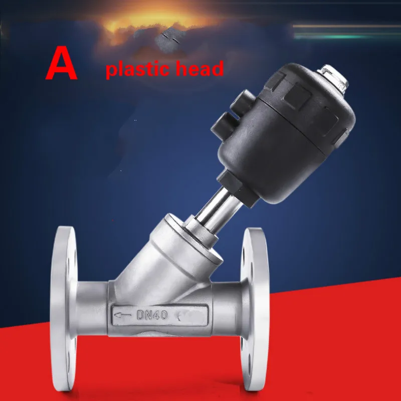 

Stainless steel flange pneumatic Angle seat valve Y type high temperature high pressure steam Angle seat valve DN15-DN50
