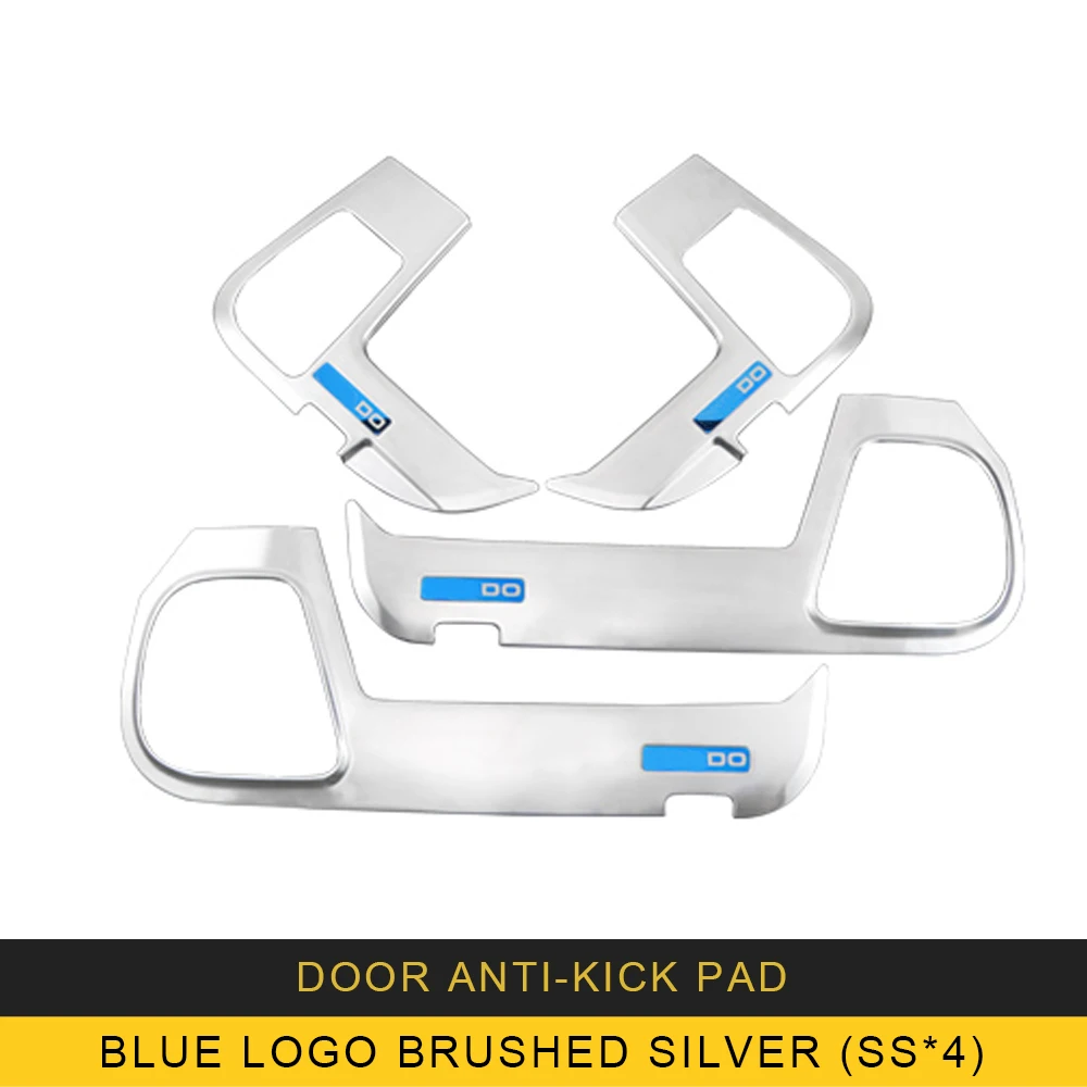 Для Toyota Prado 2010- уход за автомобилем протектор заднего бампера крышка авто анти-удар накладка декоративная рамка аксессуары для интерьера - Название цвета: Silver blue logo X4