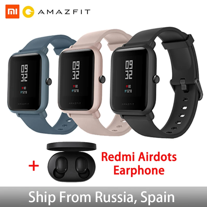 

Global Version Amazfit Huami Bip Lite Original Xiaomi Smart Watch GPS 45Days Long Battery Gloness Heart Rate Huami Smartwatch