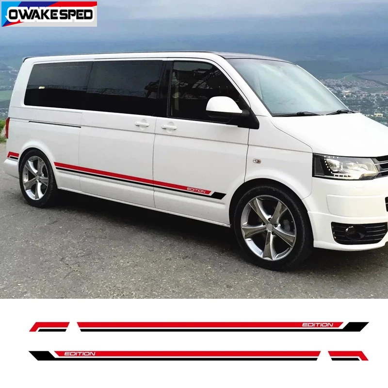 For Volkswagen Multivan T5 T6 California Edition Auto Side Skirt Stripes  Car Customized Vinyl Decal Car Body Decor Stickers - AliExpress