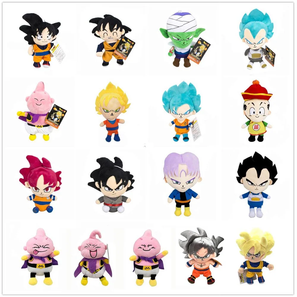 10 шт./партия, 18 видов стилей, DRAGON BALL, Goku, Kakarotto, Majin Buu, плавки, Piccolo, Vegeta, 18-24 см, плюшевые кукольные подвески, розничная