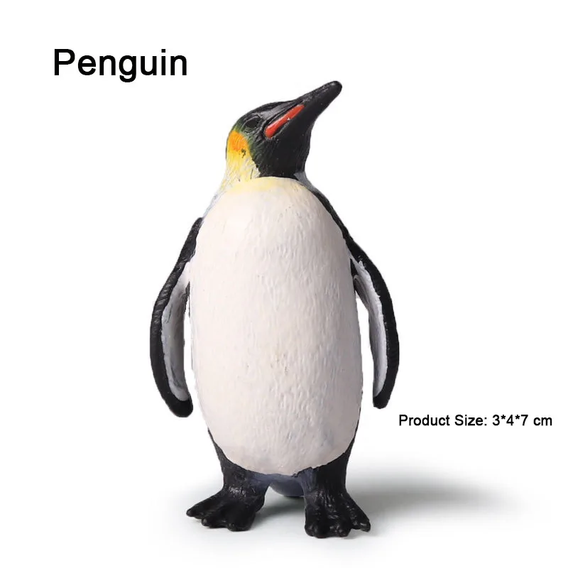 Penguin Океаническая и морская жизнь животное моделирование однотонные Акула КИТ "осьминог" Дельфин игрушки Фигурки Обучающие Коллекция подарков - Цвет: Penguin