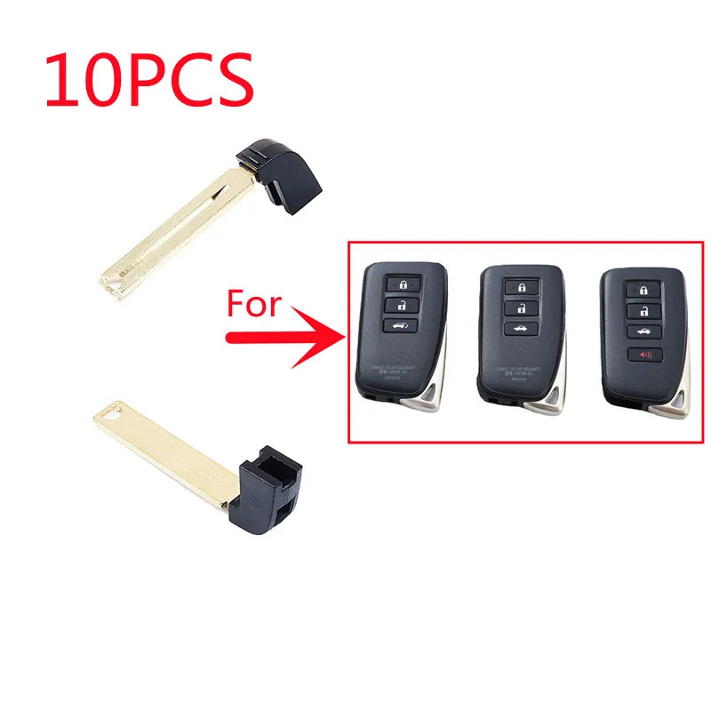 10PCS Key Blade Smart Remote Insert Key Keyless Blade Car Key Blade Lexus Emergency For Lexus ES300H ES350 GS200T GS350 GS450H