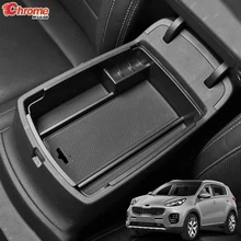 Para kia sportage ql 2016 2017 2018 2019 2020 console central de controle braço caixa armazenamento bin organizador bandeja palete titular